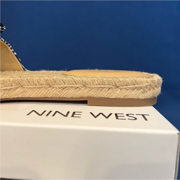 Nine West Bow Slip-on Espadrille Slide - Bandana Blue - NIB - Picture 12 of 14